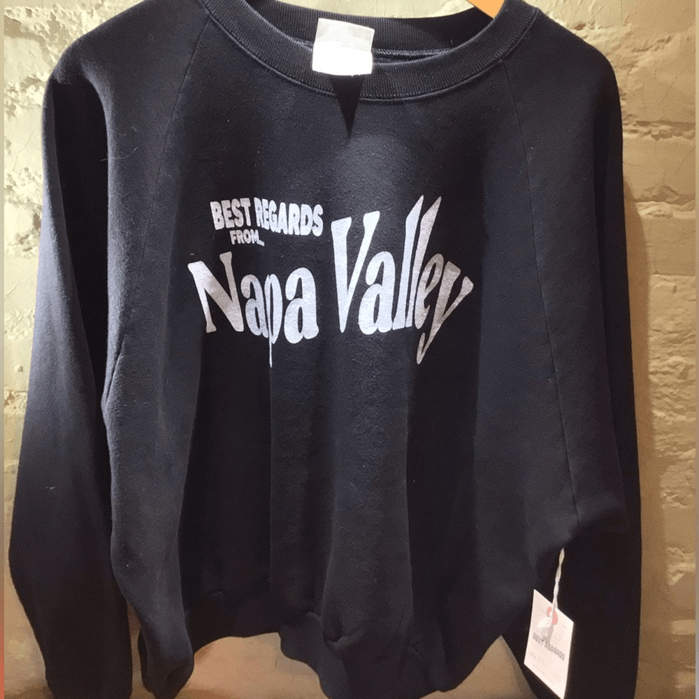 NEW! Best Regards Napa Valley Graphic Crewneck Sweatshirt